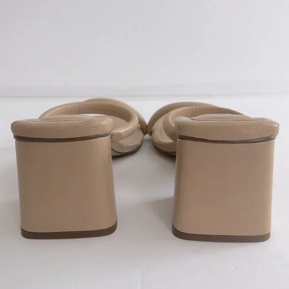 FREE PEOPLE Parker Double Strap Tan Block Heel Sandals Shoes Size 39.5 or 9US - Picture 9 of 12